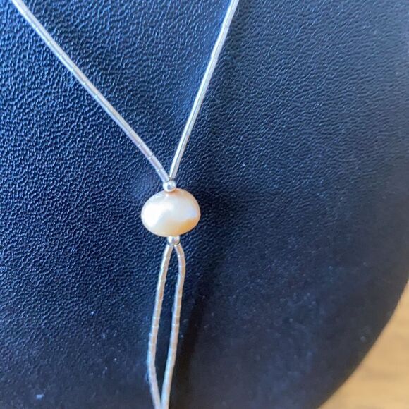 Fresh water pearls and sterling silver necklace - Picture 3 of 5